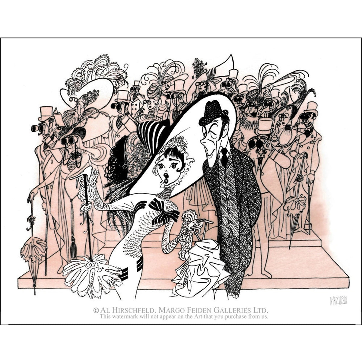 Al Hirschfeld's "My Fair Lady," Hand Signed by Al Hirschfeld, C of A, Limited Edition, Audrey Hepburn, Rex Harrison