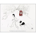 Paul McCartney and Martha Crossing Abbey Road